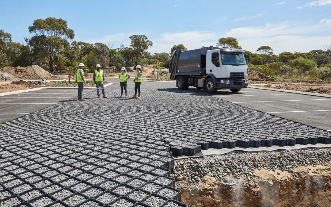 Permeable car park paving for commercial sites